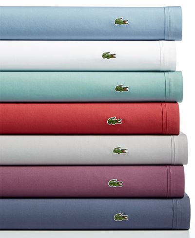 Lacoste Solid Cotton Percale Sheet Sets