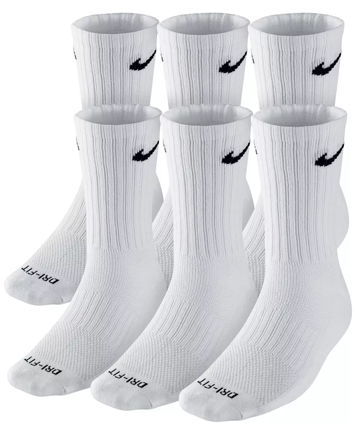 Unisex Everyday Plus Cushioned Training Crew Socks, 6-Pack
