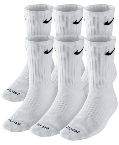 Nike Men's Socks, Dri Fit Crew 6 Pairs - Socks - Men - Macy's