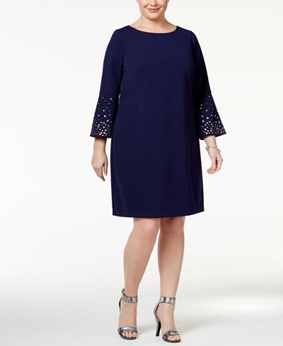 Jessica Howard Plus Size Grommet Shift Dress