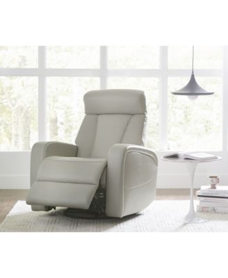 dasia leather swivel rocker power recliner