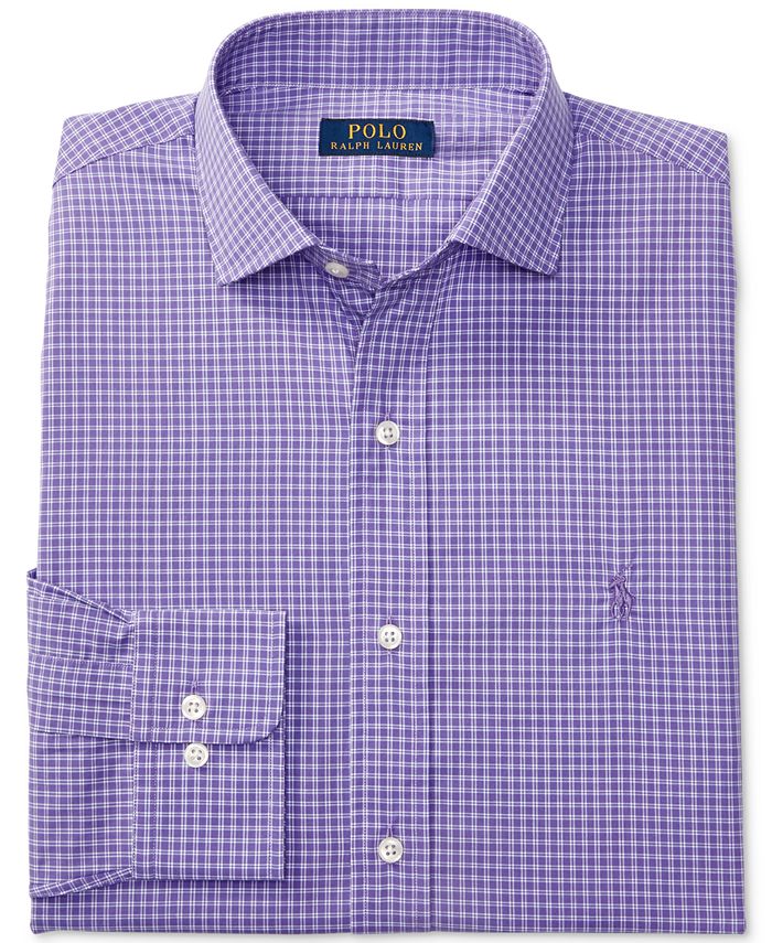 Polo Ralph Lauren Men's Estate Classic/Regular Fit Check Dress Shirt ...