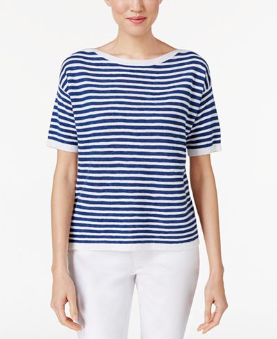 Eileen Fisher Striped Boxy Top
