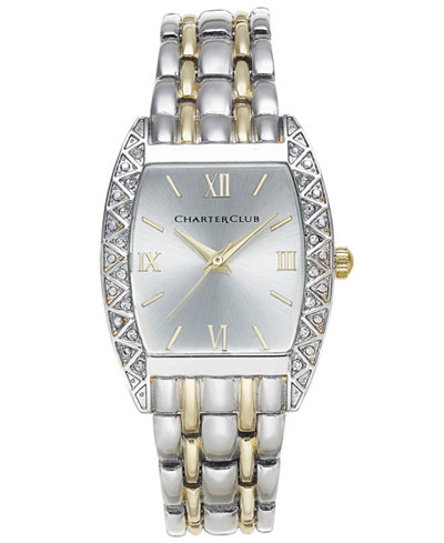 Charter Club Two-Tone Bracelet Watch 22x30mm, Only at Macy's