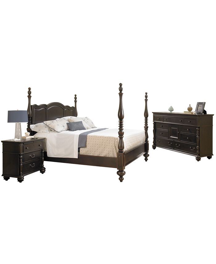 Furniture - Paula Deen Bedroom , Savannah King 3 Piece Set (Bed, Dresser and Nightstand)
