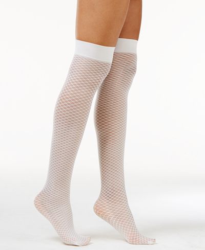 Hue Women's Tipped Net Over-The-Knee Socks
