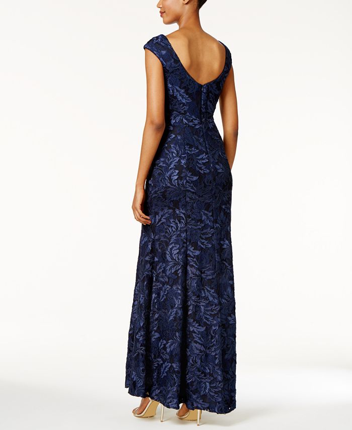 XSCAPE Petite Embroidered Lace Gown - Macy's