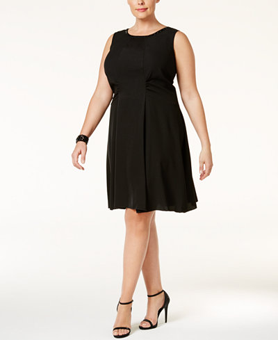 SL Fashions Plus Size Embellished A-Line Dress