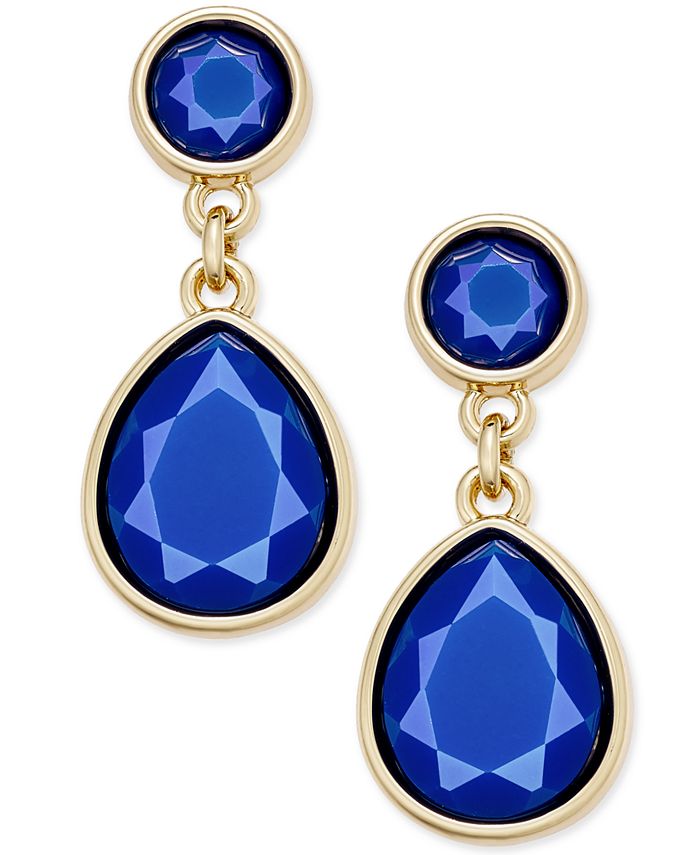 Charter Club GoldTone Colored Stone Drop Earrings, Created for Macy's Macy's