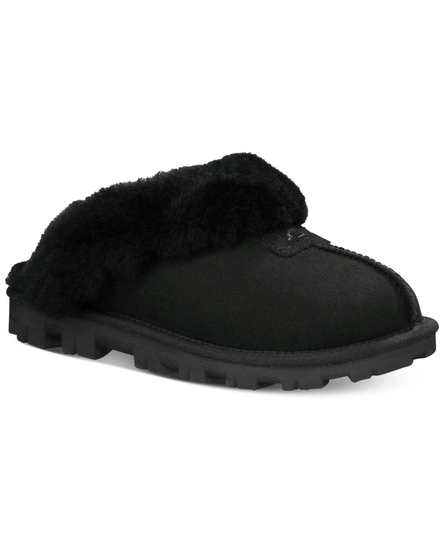 Женские тапочки UGG® Coquette Slip-On Slide Slippers, цвет: Чёрный — фото 1
