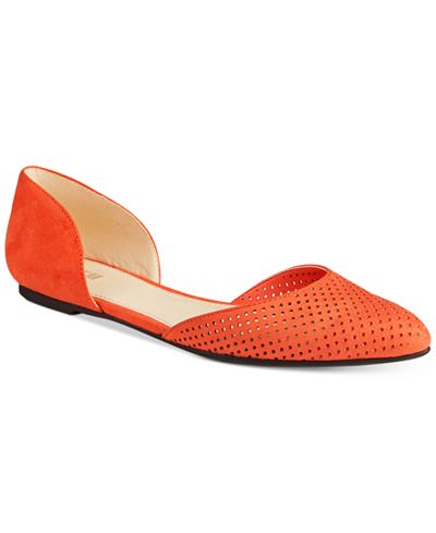white perforated flats