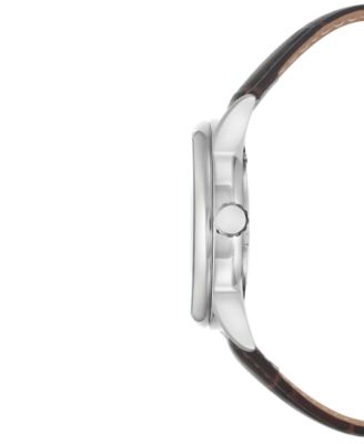 Armitron  Men's Brown Leather Strap Watch 40mm 20-5048NVSVBN