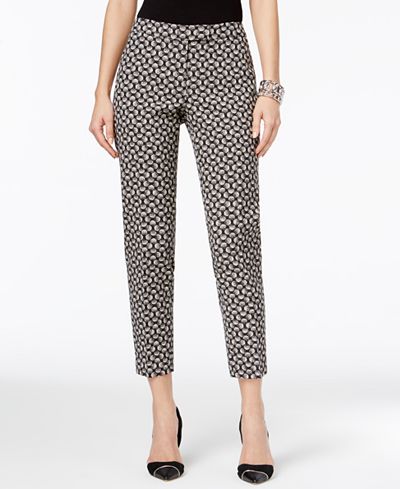 Anne Klein Printed Cropped Pants