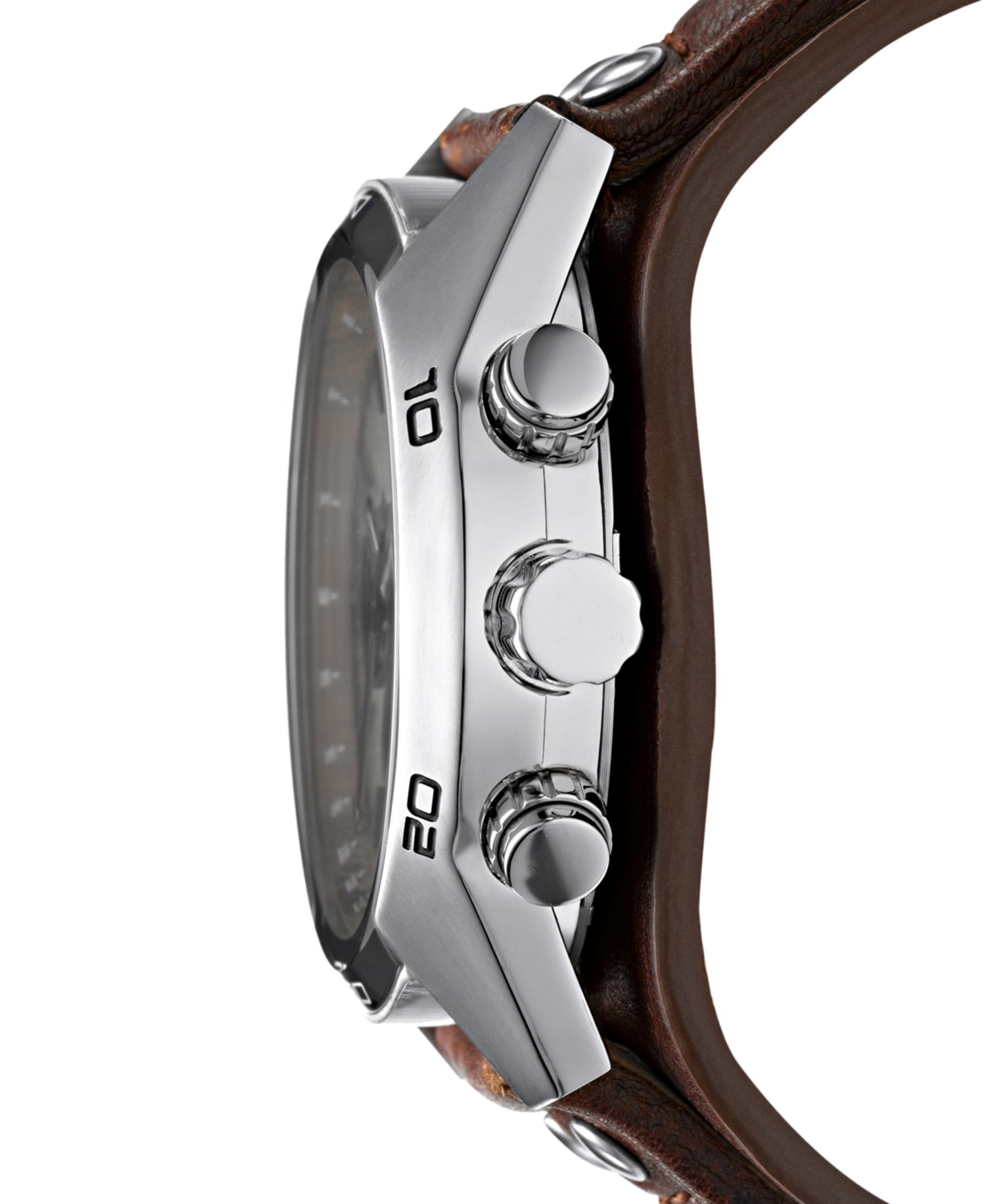 Men's Decker Brown Leather Strap Watch CH2565