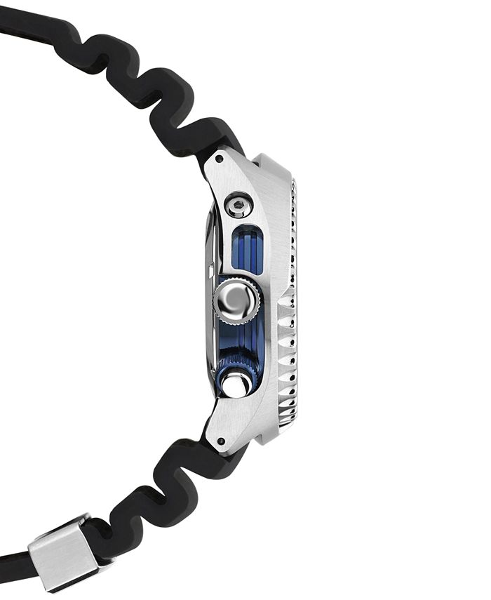 Seiko Men's Prospex Kinetic GMT Diver PADI Black Silicone Strap Watch ...
