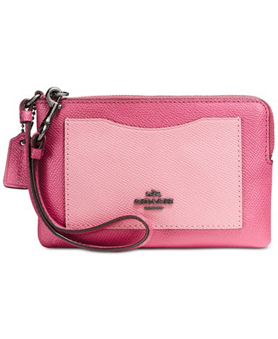 COACH Small Wristlet in Colorblock Leather - Handbags & Accessories - Macy&#39;s