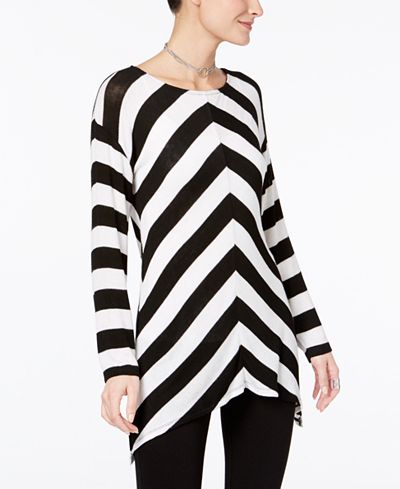 INC International Concepts Chevron Tunic Sweater, Only at Macy's