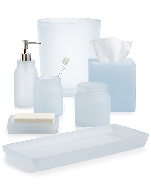 Martha Stewart Collection Closeout Frosted Powder Blue Bath Accessories Created For Macy S Reviews Bathroom Accessories Bed Bath Macy S