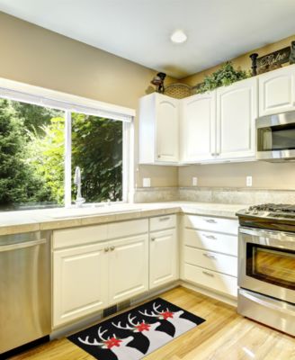 Liora Manne Front Porch Indoor/Outdoor Reindeer Black 2' x 3' Area Rug