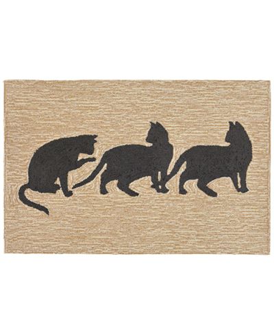 Liora Manne Front Porch Indoor/Outdoor Cats Neutral 2' x 3' Area Rug