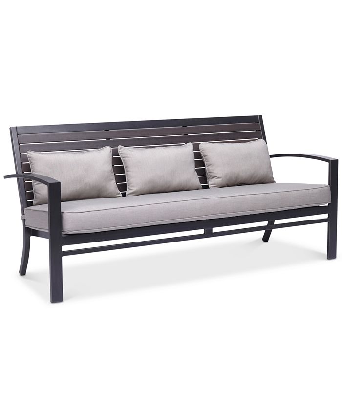 Furniture CLOSEOUT! Marlough Aluminum Outdoor Sofa, Created for Macy's