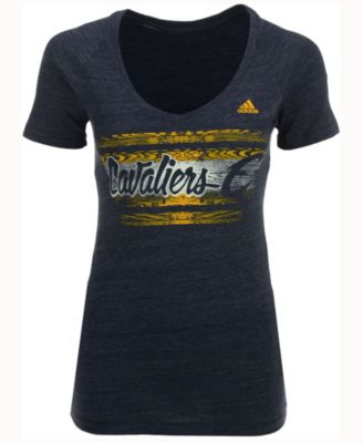 adidas Women's Cleveland Cavaliers Woodgrain Stripe T-Shirt - Macy's