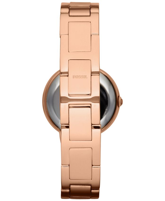 Fossil Women's Virginia Rose GoldTone Stainless Steel Bracelet Watch