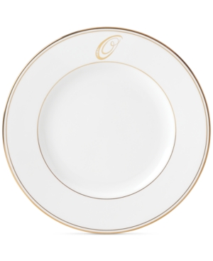 Lenox Federal Gold Monogram Dinner Plate Script Letters