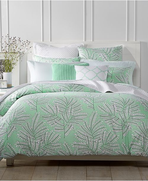 Charter Club Closeout Fern Mint Bedding Collection Created For