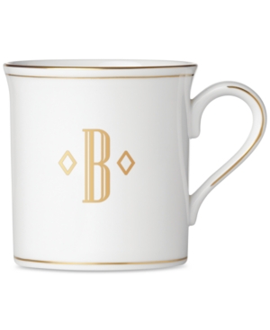 Lenox Federal Gold Monogram Mug Block Letters