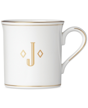 Lenox Federal Gold Monogram Mug Block Letters
