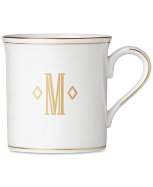 Lenox Federal Gold Monogram Mug Block Letters