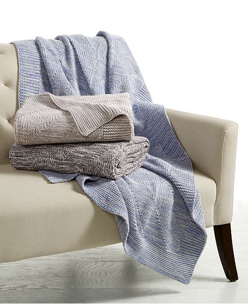 Hotel Collection Marled Knit Throw, Created for Macy's & Reviews