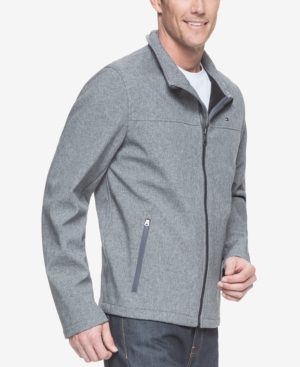 TOMMY HILFIGER MEN'S SOFT-SHELL CLASSIC ZIP-FRONT JACKET