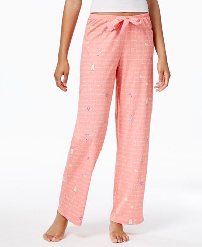 Hue Printed Cotton Jersey Pajama Pants