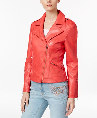 INC International Concepts Faux-Leather Moto Jacket, Only at Macy's