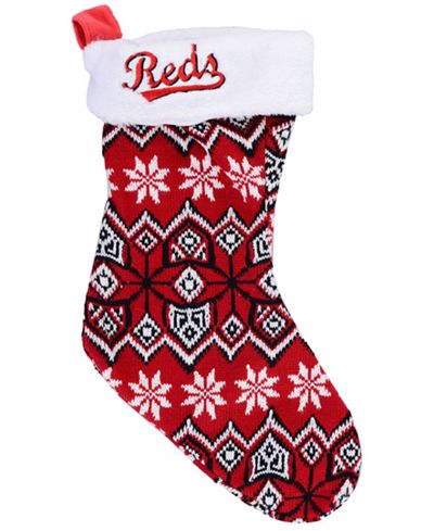 Forever Collectibles Cincinnati Reds Ugly Sweater Knit Team Stocking