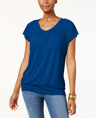 JM Collection Blouson T-Shirt, Created for Macy's - Tops - Women - Macy's
