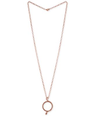 RACHEL Rachel Roy Rose Gold-Tone Circle Snake Pendant Necklace - Macy's