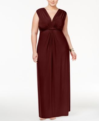 Love Squared Trendy Plus Size Sleeveless Knotted Maxi Dress - Dresses ...