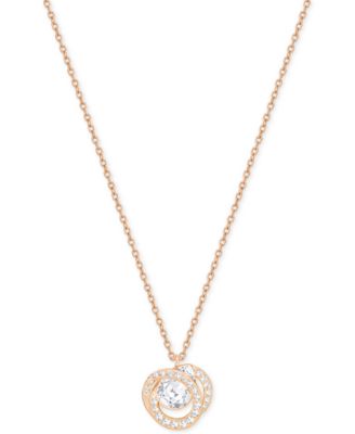 Swarovski - Rose Gold-Tone Crystal Pendant Necklace