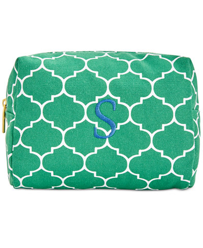 Cathy's Concepts Personalized Green Moroccan Lattice Cosmetic Bag