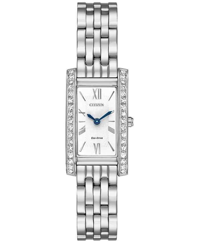Citizen EcoDrive Women's Silhouette Crystal Jewelry Stainless Steel