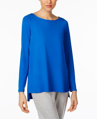 Eileen Fisher Jersey Boat-Neck High-Low Top