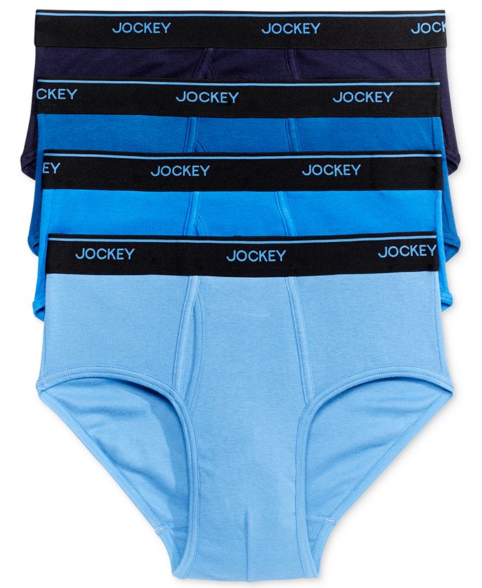 Jockey Men's 4 Pack Essential Fit Staycool + Cotton Briefs - Macy's