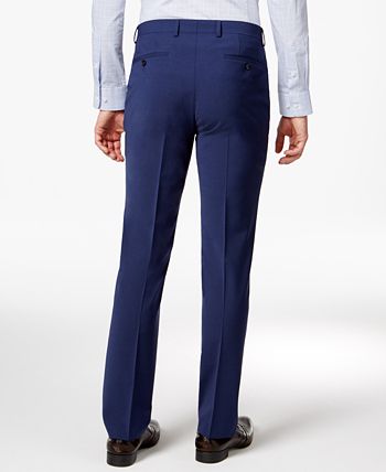 Bar III Men's Slim Fit Wool Sharkskin Suit Pants Gray Size 33X30