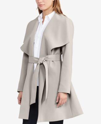 ralph lauren crepe wrap coat