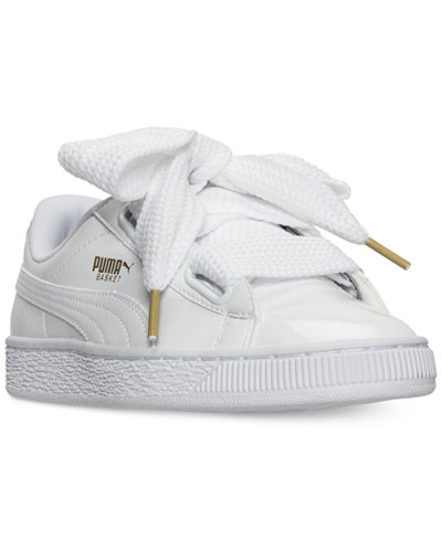 Puma Women's Basket Heart Patent Casual Sneakers from Finish Line