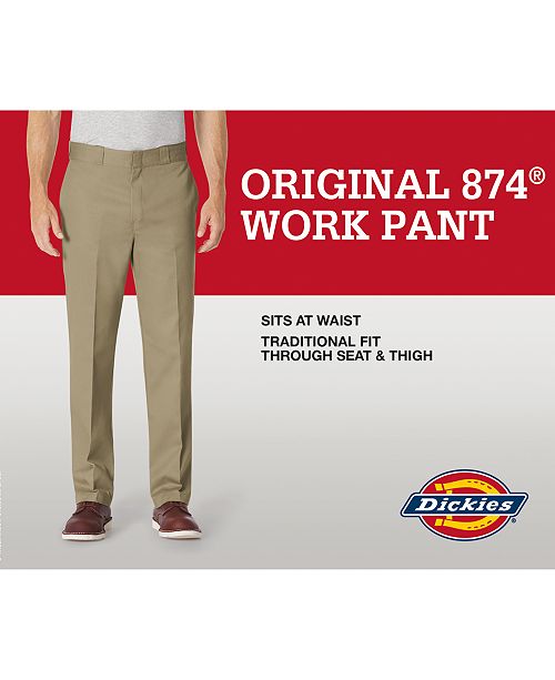 Dickies 874 Original Fit Work Pants, Men's, Size W33 polyester black type Vintage Second Hand
