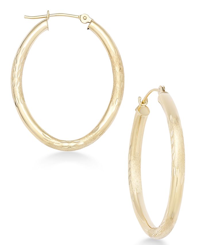 Matte finish gold new arrivals hoop earrings